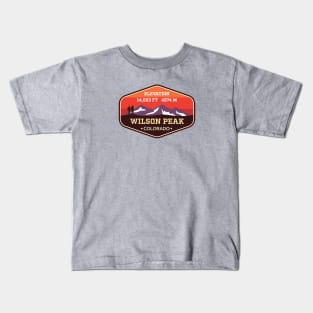 Wilson Peak Colorado - 14ers Mountain Climbing Badge Kids T-Shirt